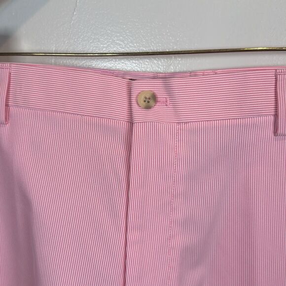 Peter Millar Crown Sport Shorts Pink White Stripe Size 40 Golf Outdoor Sports - Picture 4 of 11